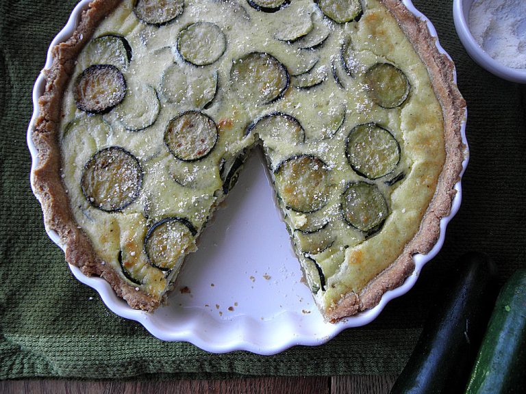 Zucchini Ricotta Whole Wheat Pie