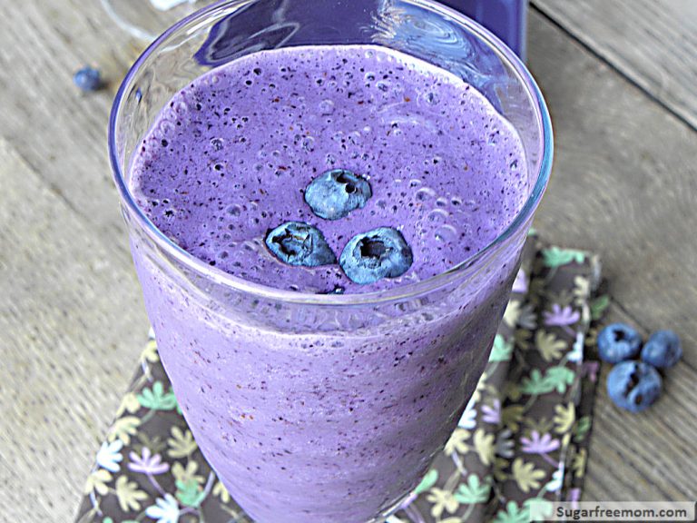 Low Fat Blueberry Protein Smoothie: No Sugar Added