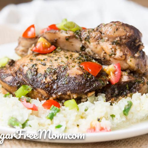 Keto Low Carb Slow Cooker Balsamic Chicken Thighs