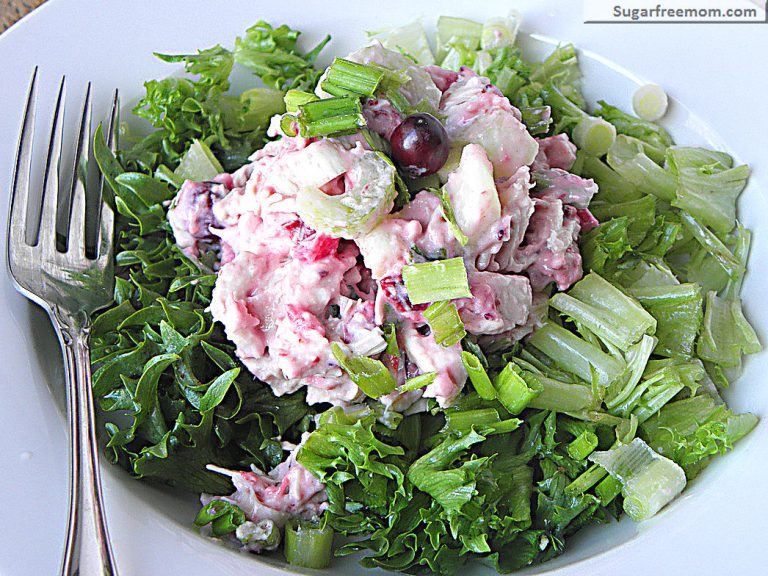 Easy Keto Low Carb Cranberry Turkey Salad Recipe