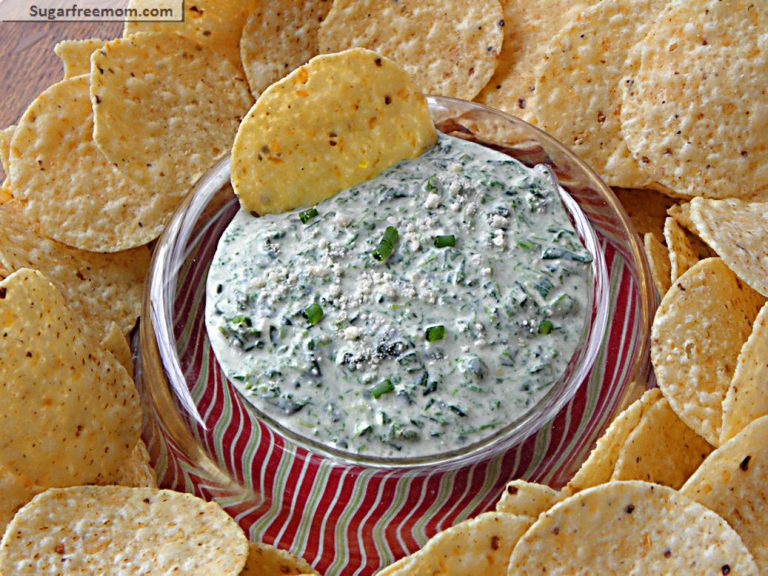 Mayo Free Cheesy Spinach Dip with Veggie Kabobs