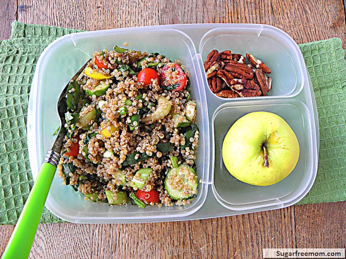 Veggie Quinoa Salad Meal-To-Go: Vegetarian, Dairy Free & Gluten Free