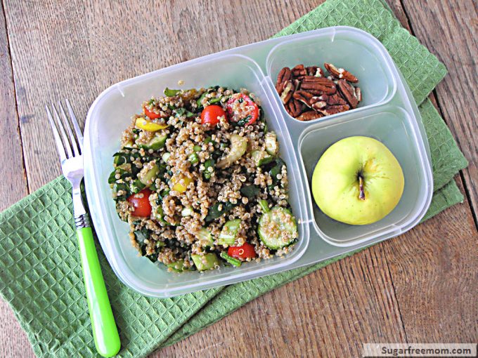 Veggie Quinoa Salad Meal-To-Go: Vegetarian, Dairy Free & Gluten Free