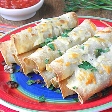 Oven Fried Mexican Turkey Taquitos