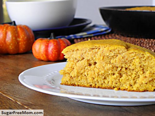 Skillet Pumpkin Cornbread {Gluten & Sugar-Free}