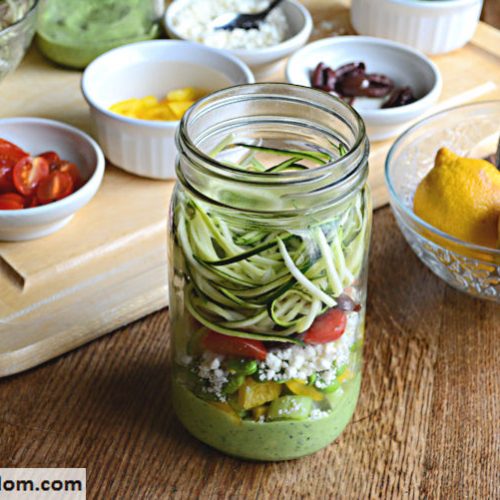 How to Food Prep Ball Mason Jar Cobb Salad - Seven Graces