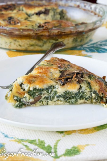 Keto Crustless Mushroom Spinach Pie