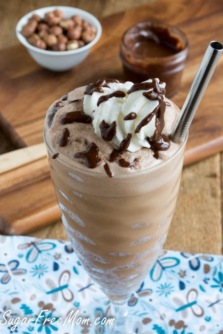 Sugar-Free Nutella Iced Coffee Frappe {Low Carb & Dairy Free}