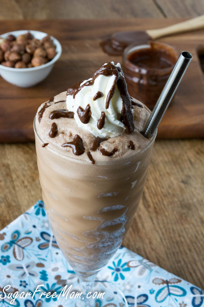 Sugar-Free Nutella Iced Coffee Frappe {Low Carb & Dairy Free}