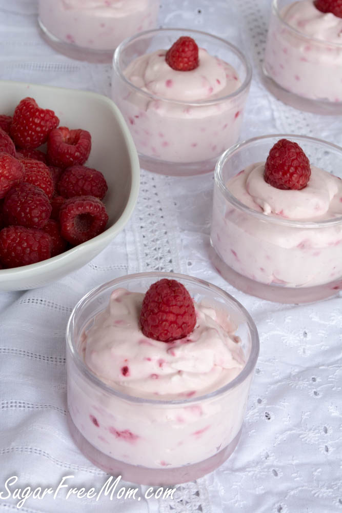 Low Carb Keto No Bake Raspberry Cheesecake Mousse