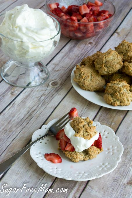 Gluten Free Strawberry Shortcakes {No Sugar Added}