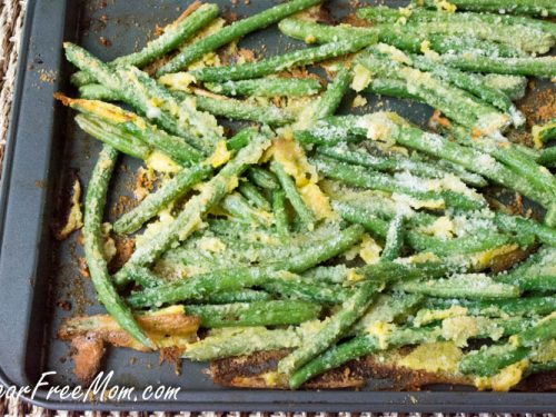 Oven Fried Garlic Parmesan Green Beans