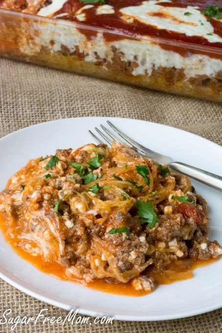 Low Carb Spaghetti Squash Lasagna Casserole