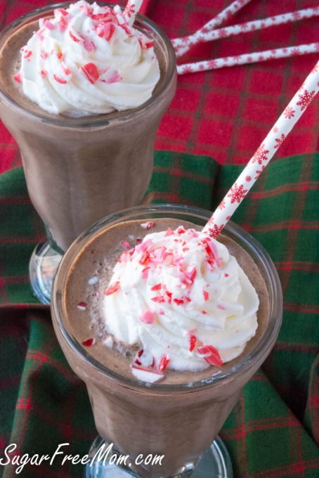 Low Carb Keto Frozen Peppermint Hot Chocolate