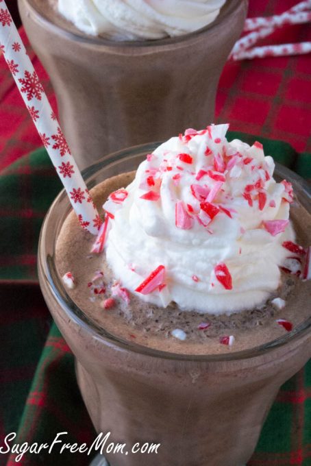 Low Carb Keto Frozen Peppermint Hot Chocolate