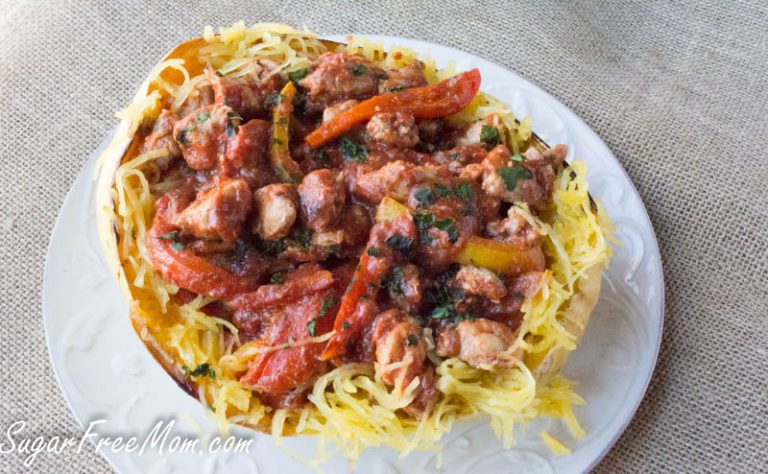 Chicken Cacciatore Stuffed Spaghetti Squash