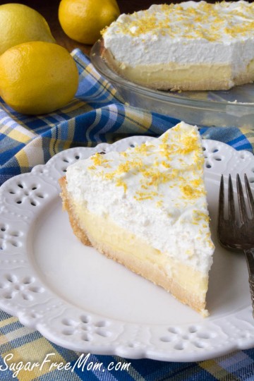 Sugar-Free Lemon Cream Pie {Keto, Low Carb, Gluten Free} - Sugar-Free Mom