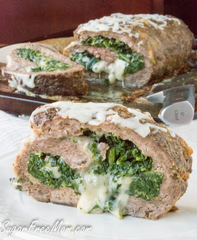 Low Carb Keto Cheese Stuffed Meatloaf