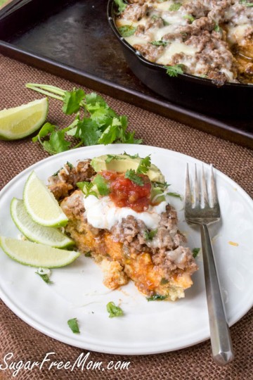 Low Carb Mexican Tamale Skillet Pie (Gluten Free, Grain Free)