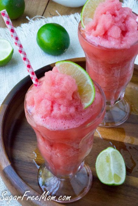 Sugar Free Keto Low Carb Frozen Watermelon Lime Slushies