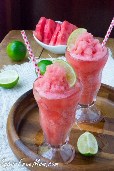 Sugar Free Keto Low Carb Frozen Watermelon Lime Slushies