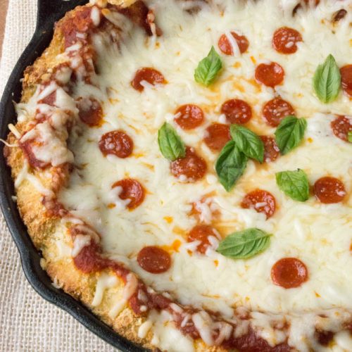 Low Carb Cauliflower Deep Dish Pizza (Nut Free)