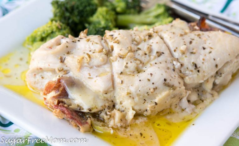 Low Carb Antipasto Stuffed Chicken