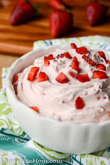 Sugar Free Keto Low Carb Strawberry Cheesecake Dip