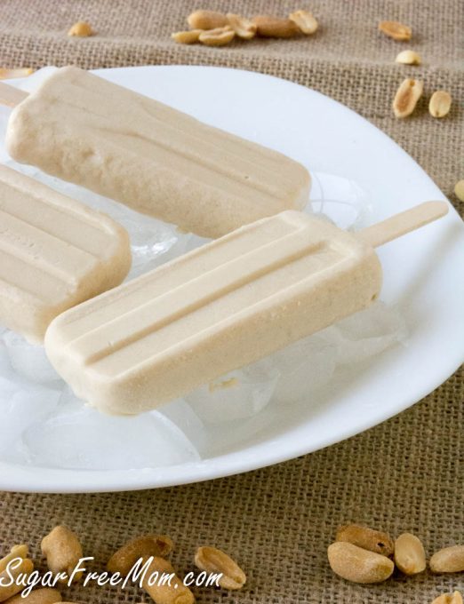 3 Ingredient Sugar Free Peanut Butter Popsicles