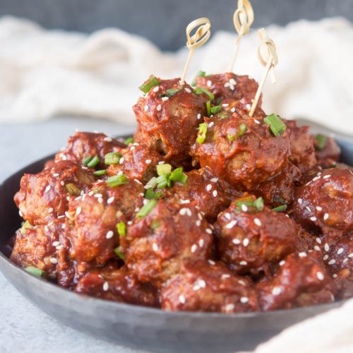 Low Carb Sweet and Sour Cocktail Meatballs