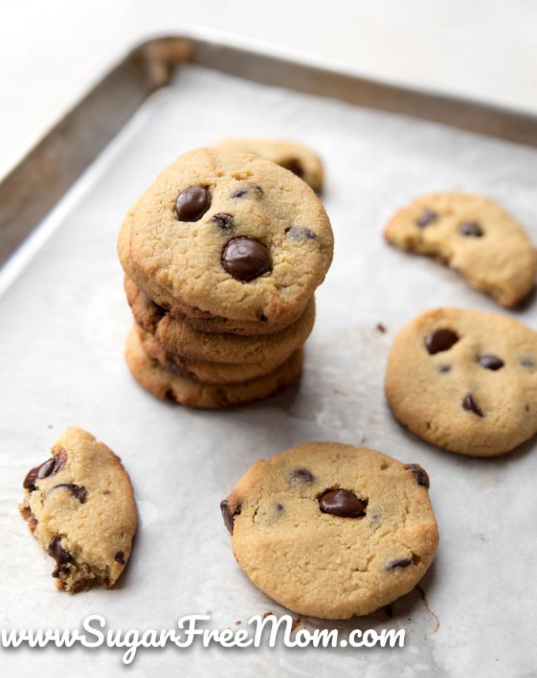 Sugar-Free Low Carb Chocolate Chip Cookies (Keto, Nut Free)