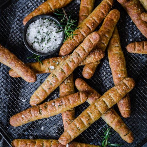 Keto Rosemary Sea Salt Breadsticks (Nut Free, Gluten Free)