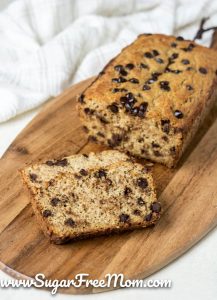 Sugar Free Low Carb Banana Bread (Nut Free, Keto, Gluten Free)