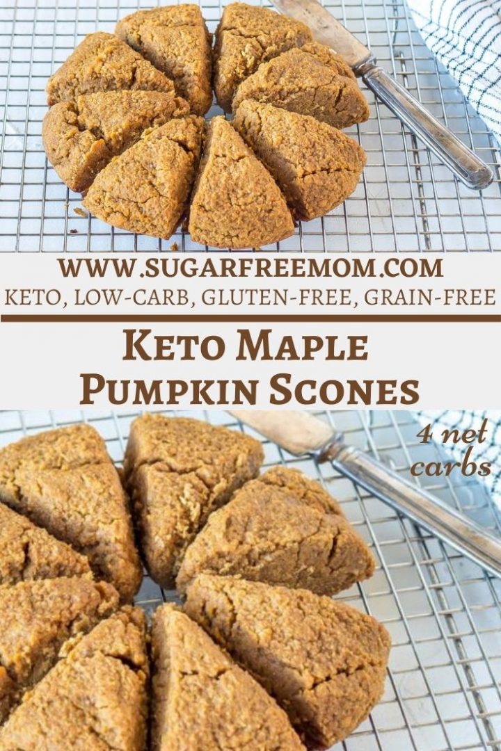 Keto Maple Pumpkin Scones (Gluten Free, Low Carb, Nut Free Option)