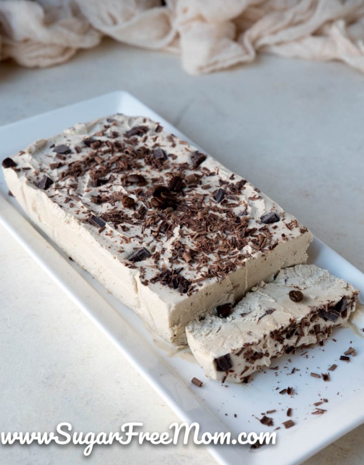 Sugar Free Low Carb Keto Frozen Coffee Semifreddo Dessert