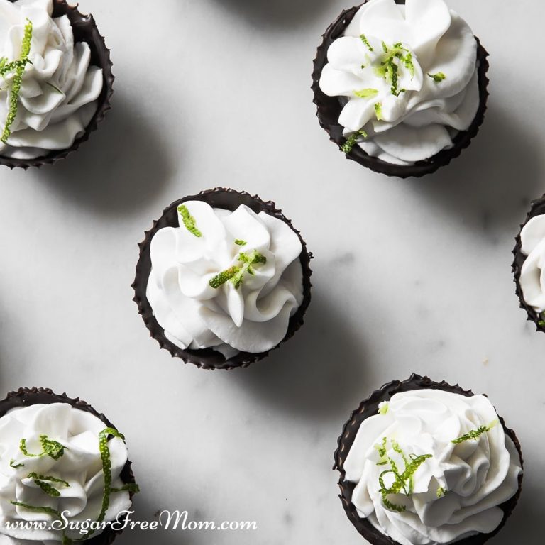 Sugar Free Keto Lime Coconut Yogurt Chocolate Cups (Dairy Free)