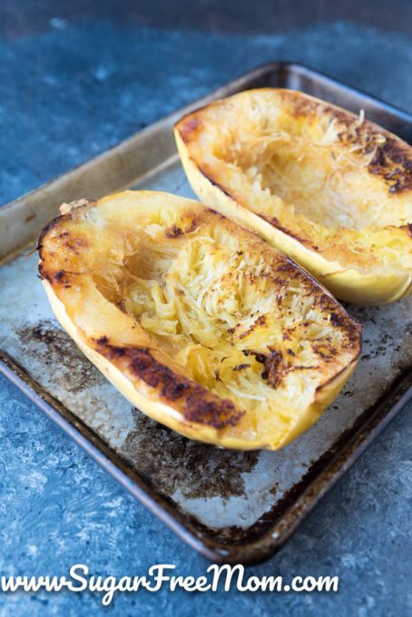 Low Carb Alfredo Spaghetti Squash