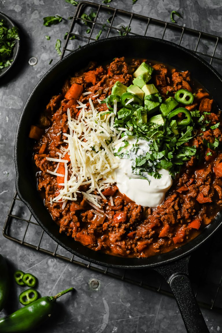 Sugar Free Low Carb Keto Pumpkin Chili