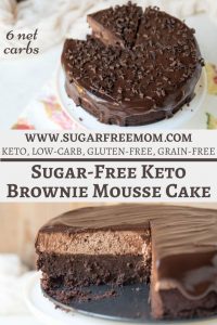 Sugar Free Keto Chocolate Brownie Mousse Cake Recipe