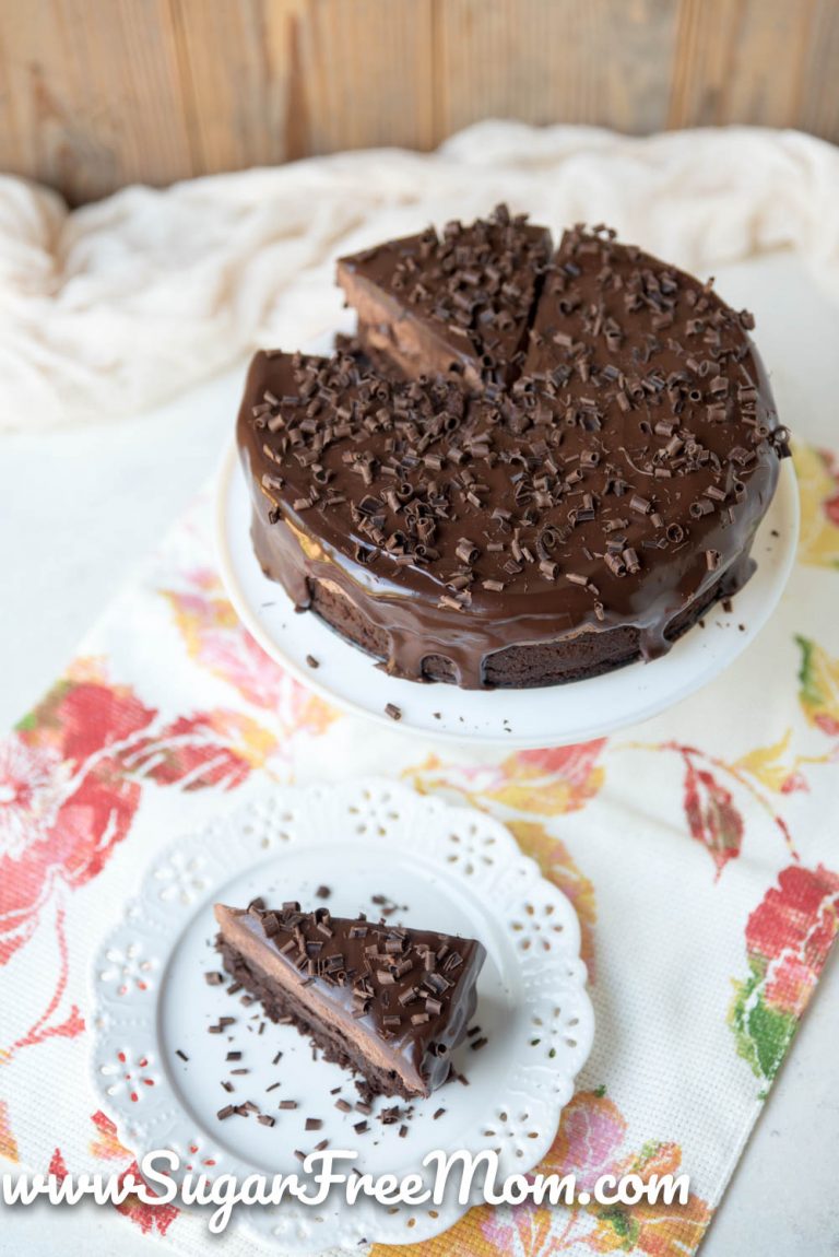 Sugar Free Keto Chocolate Brownie Mousse Cake Recipe