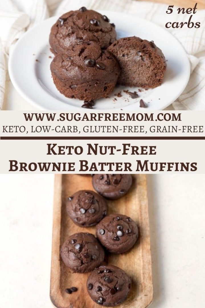 Sugar Free Keto Nut Free Brownie Batter Muffins