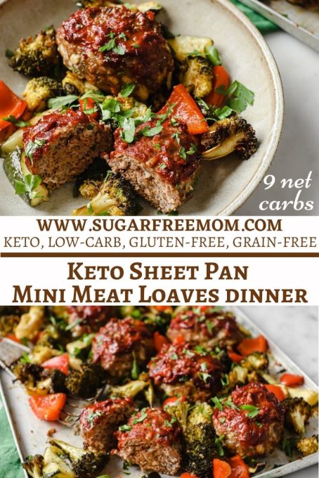 Low Carb Keto Sheet Pan Mini Meatloaves