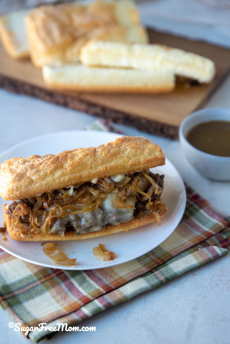 Low Carb Keto French Dip Burgers