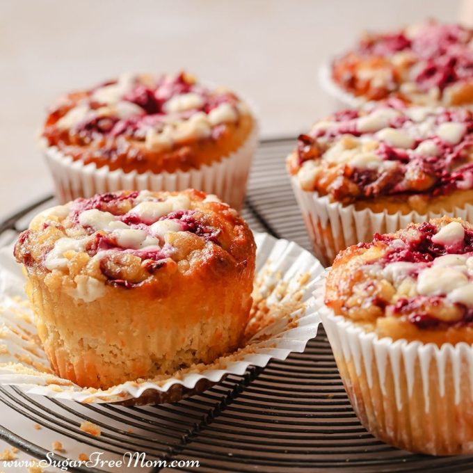 Keto Raspberry Vanilla Muffins