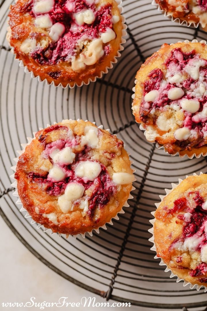 Keto Raspberry Vanilla Muffins