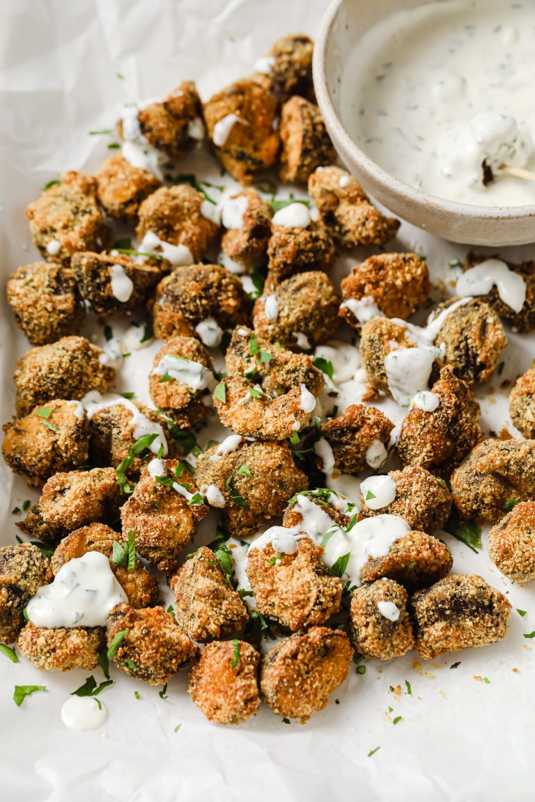 Air Fryer Keto Breaded Mushrooms