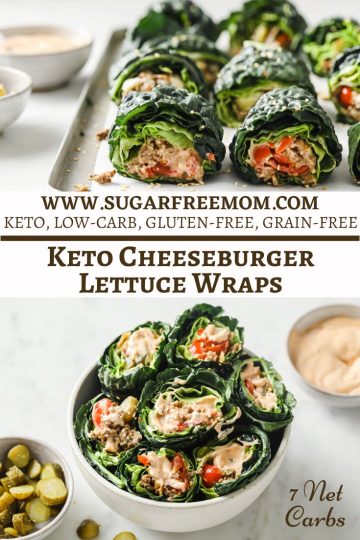 Keto Low Carb Cheeseburger Lettuce Wraps