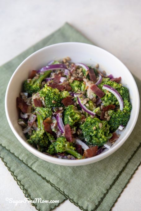 Keto Broccoli Salad (Low Carb, Dairy Free, Nut Free, Gluten Free)