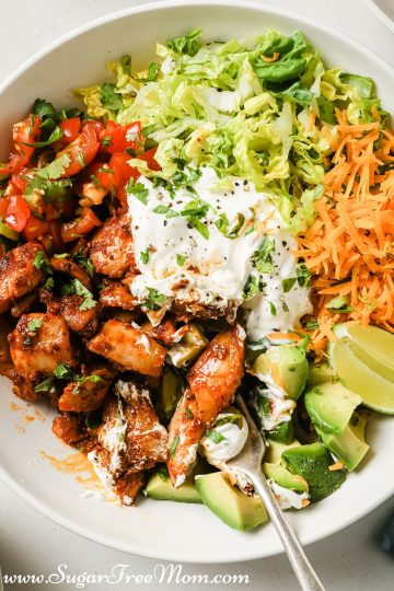 Low Carb Keto Copycat Chipotle Chicken Bowl Recipe