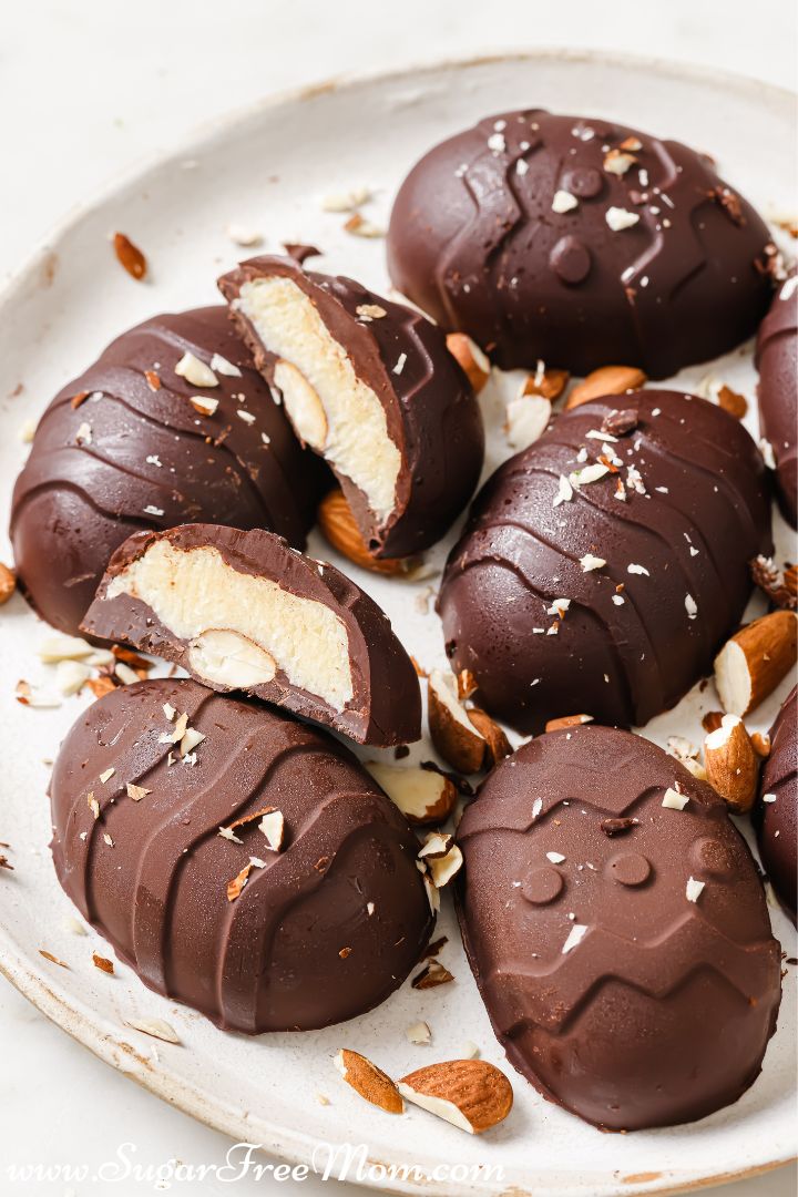 Sugar Free Low Carb Keto Almond Joy Easter Eggs